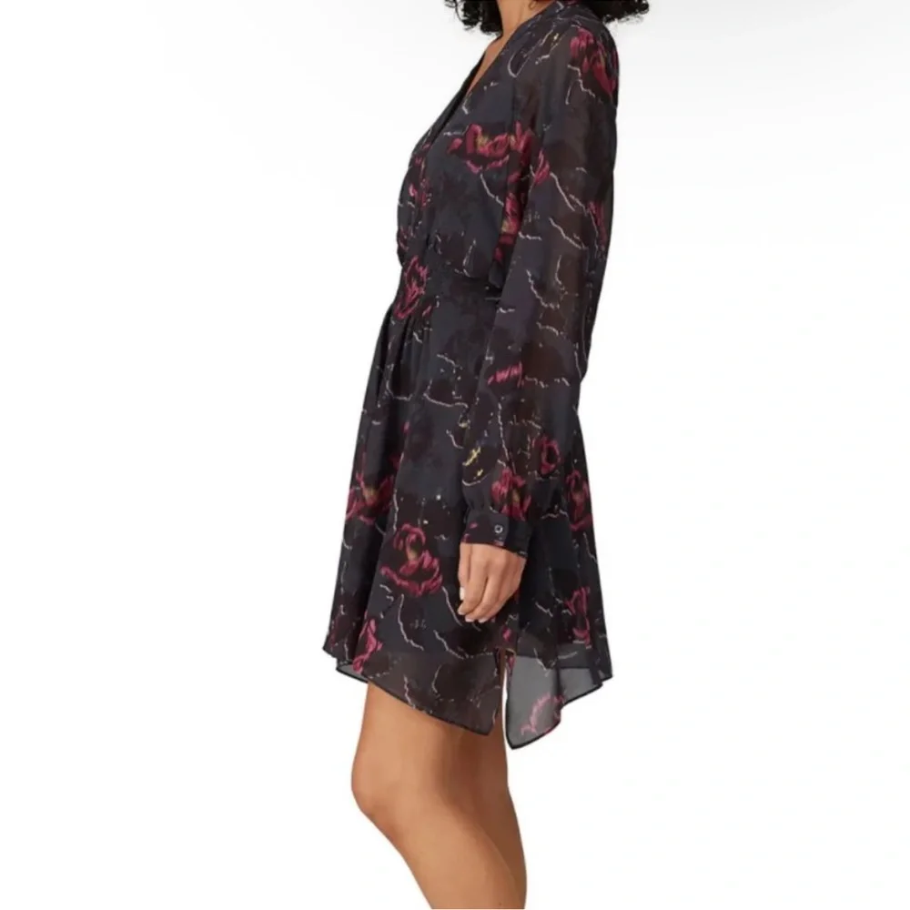 AllSaints Black and Red Floral Dress NWOT - Picture 4 of 6